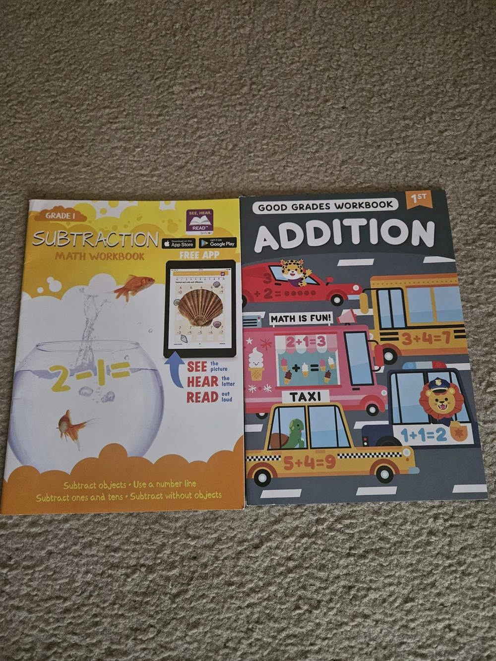Addition & Subtraction Math Workbooks for Kids
